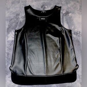 Express, Leather look, black ladies tank